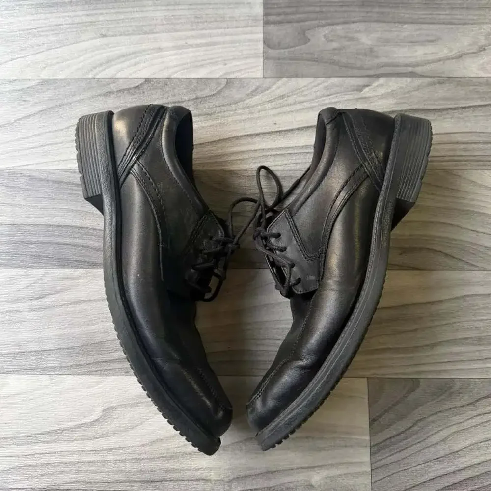 Rockport A13013 Black Leather Lace Up Dress Shoes